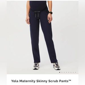Figs Yola Materntiy Slim Pants in navy